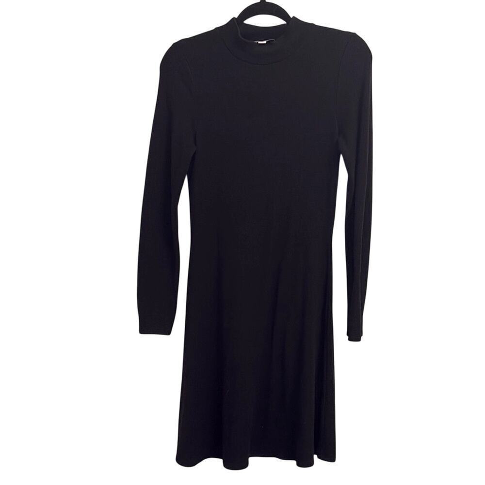Vince Black Sheath Dress with Mock Neck Small